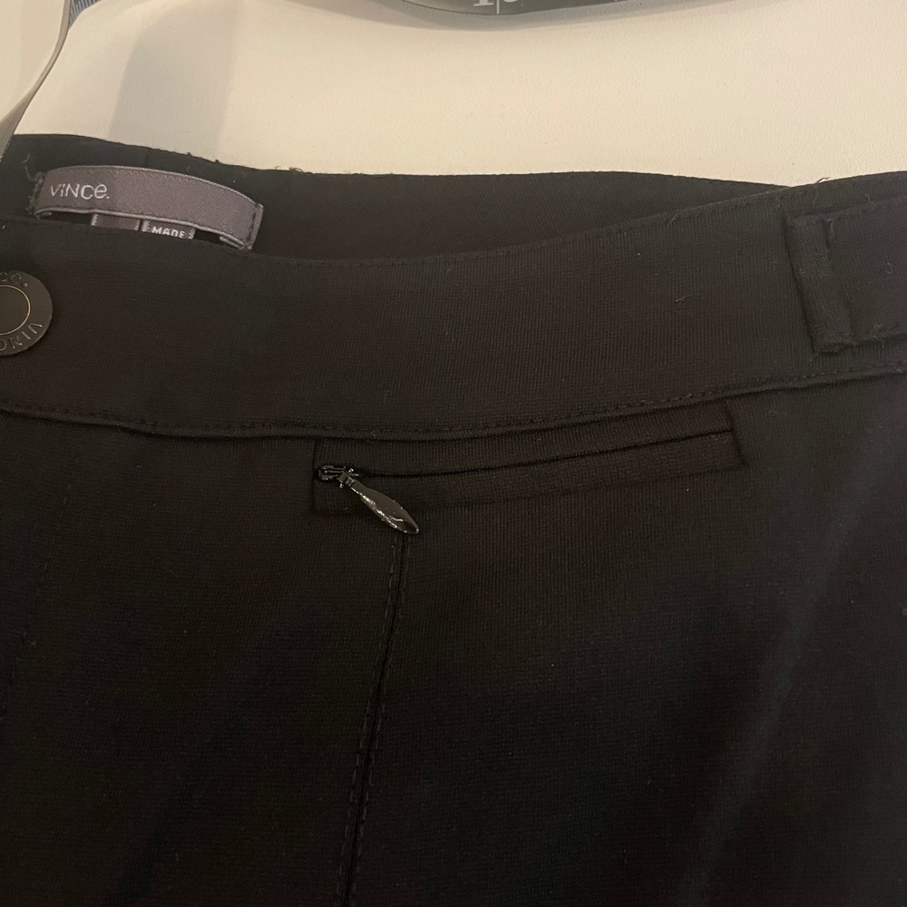 Vince Womens Black Equestrian Skinny Pants Italian Fabric Riding Trousers Size 4 - Picture 9 of 10